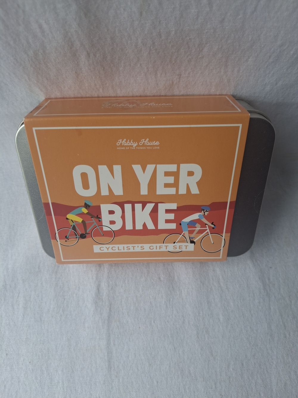 Hobby House "On Yer Bike" Cyclist's Gift Tin - Orange